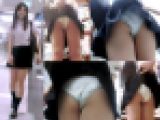 【鬼畜スカートめくり】～混み合う駅で超危険な状況の中での大胆めくり５回+階段めくり２回～vol.26