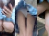 可愛らしい美脚JKを下から