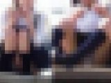 駅のホームでずっとパンチラしている女の子が撮れました