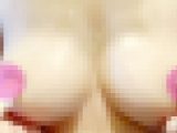筆オナニーの自画撮り（乳首ポチ、おっぱい揉み）