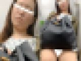 (電車対面）(顔出し)スポーツクラブからの帰り道…頭を右へ左へ…ノーメークでお疲れ度MAX…無防備なOLお姉さんを観察してみまし