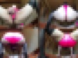?艶Pink??玄関開けて公開！下品声クリち〇ぽオナニー?光沢スパッツ??バインダーハイレグレオタード?