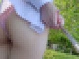 【現役JK】自撮り野外露出2　?公園でTバックアップ?