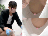 美人OL/円錐型の超絶美巨乳/豪快に股を広げパンスト越しに純白丸見え！【パンチラ/胸チラ】Vol.7