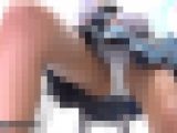 長身美脚青チェJK娘のパンチラ（2） 超真下の逆さ撮り股間、美尻パンモロ編