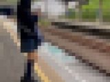 JK盗撮日記40 青チェックミニマムロリロリJKを電車内で盗撮