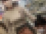 【お買い物中の眺め14】人妻のタイトニット越しの爆乳に大興奮