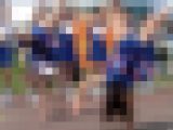 夏の地方地域イベントで演技＿青色アンスコ見えすぎ激カワ人気チアチーム演技