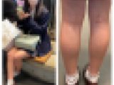 JK風S級制服美女のエロ過ぎる真上真後からのミニスカ生脚446