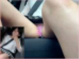 【車内痴漢/パンチラ】美乳と美マンに悪戯/学校の先輩/逆さ撮り/Tバック食い込み【ドラレコ/胸チラ】