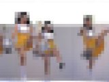 【4K】激熱の夏　地方お祭りイベントに出演した黄色アンスコ　チアチーム