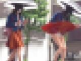 【再販】女装・地下鉄通風口の強風でモンローパンチラ