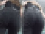 グッと来るエロカワ長身巨尻ギャル★歩行と階段で見るドッシリとした黒デニのセクシーなケツ