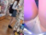 (記念作品) 足の長い美人青さんを逆さ撮り！