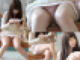 【再販】可愛いロリ美少女のお顔とパンツをじっくり盗撮!美脚太ももがエロい極上対面パンチラ