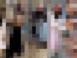 【地下鉄のエスカレーター18】JD×3人とお姉さん×1人にカメラ突っ込み