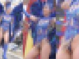 【フェチ動画】再び降臨！長身ムチムチ鮮やかな群青のブルーに股●にめり込むエグいハイレグ食い込み！vol.2
