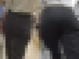OL尻専科29＊超激カワ♪小柄で可愛いグレーパンツの巨尻OLを粘着撮り?