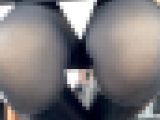 【再販】(机の下の風景）黒のタイトスカート…むき出しの黒ストふともも…黒のロングブーツ…えちえちトリプルコラボ…20代OLお姉さんの机の
