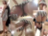 【再販】Tバックがズレてスジが丸見え!顔も可愛いくてぴちぴちなワンピがエロいショップ店員さんシリーズNo36