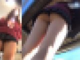 制服女子のパンチラ15 黒だけどものすごい食い込みだと追いかけちゃうよね編
