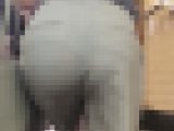 【再販】No.713「Tからハミ出すお尻の肉を透けパンで披露するOL2選」