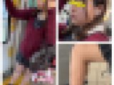 ミニスカからの美脚に勃起寸前！ギャル系制服美女のエロ過ぎる立位ミニスカ生脚580