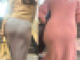 W美巨尻を見上げて堪能!王道ロングスカートに自慢のエロ尻をムニュらせて庶民を挑発! 『階段を登る』女 編