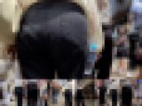 【2名黒パンツスタイルJ◯ちゃん】かわいらしい美尻なジーンズとジャージ素材J◯ちゃん達を粘着撮影。