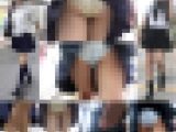 【再販】【めくり2本セット】可愛い制服女子のパンツ丸出しめくり盗撮パンチラ動画セット
