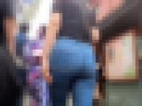 【ショート動画3名】お姉さんたちのデカ尻巨尻ジーンズ歩行3シーン収録。