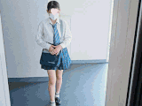 色白もちもちお尻JKのエレベーター接近盗撮