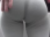 【再販】エレベーターでこっそりとお尻にタッチｗグレーレギンスピタパンお姉さん【激ヤバ動画】街撮り編 1019と1018セット販売