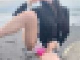 海岸で見せつけぱんちら撮ってきた??