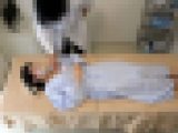 スレンダー清楚美女にお触り検診?検査中に丸見え美乳を揉みしだく?【病院/内科医】