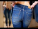 ノーブラでジーンズ試着室