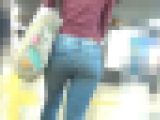 【FHD高画質】正統派ジーンズ尻 腰肉ちらり